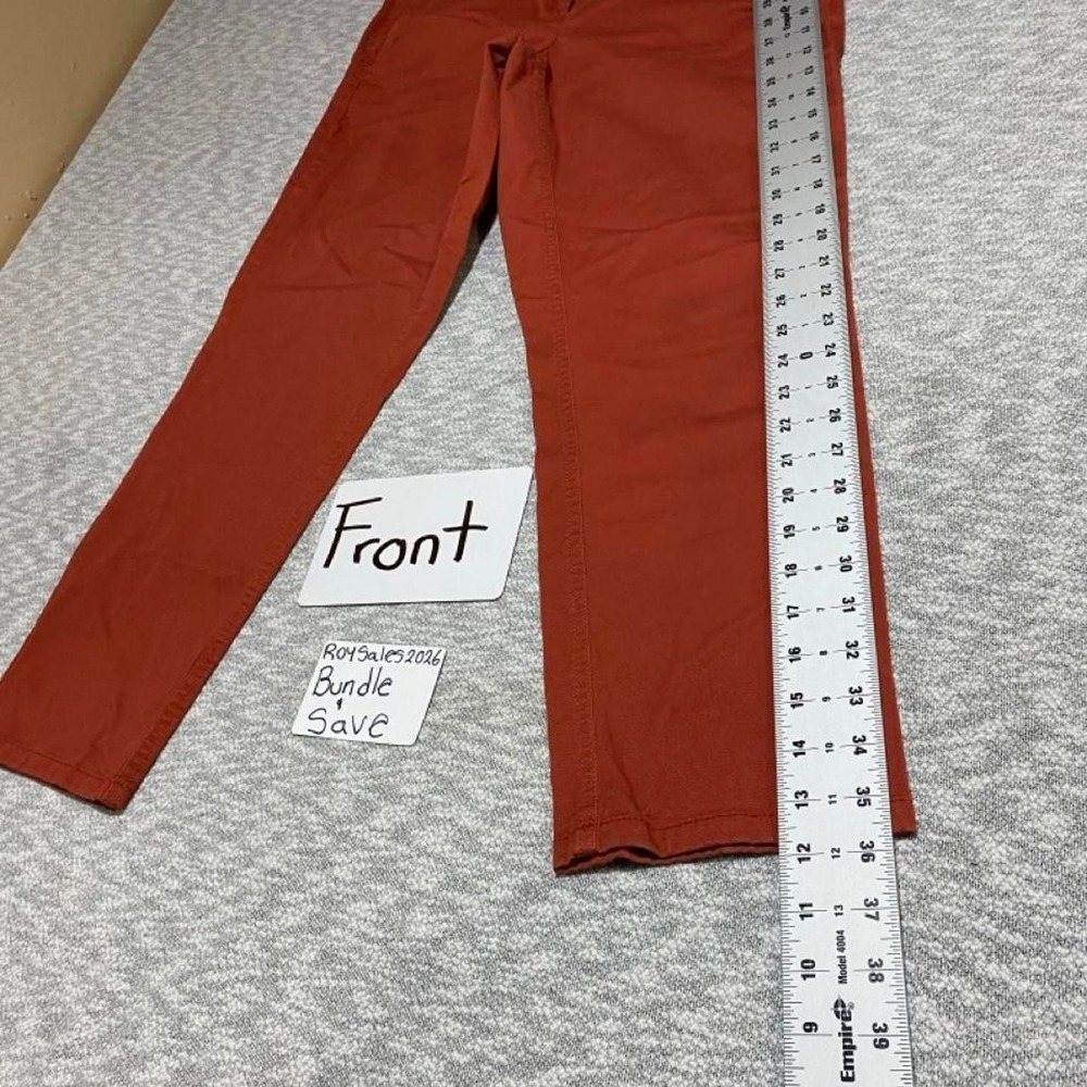 Loft outlet orange modern chino crop leg pants women 10. SKU-C141
